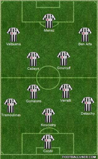 Newcastle United Formation 2012