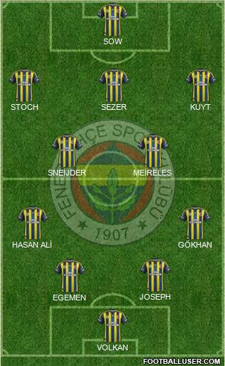Fenerbahçe SK Formation 2012