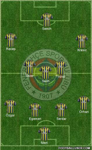 Fenerbahçe SK Formation 2012