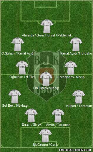 Besiktas JK Formation 2012