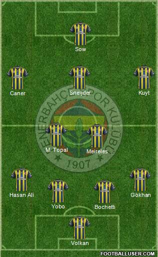 Fenerbahçe SK Formation 2012