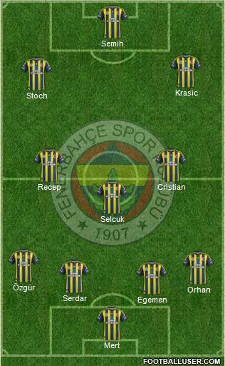 Fenerbahçe SK Formation 2012