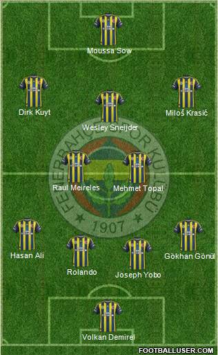 Fenerbahçe SK Formation 2012
