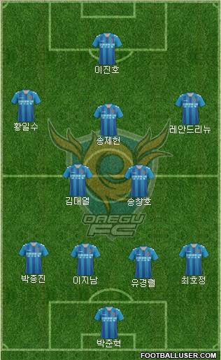 Daegu FC Formation 2012