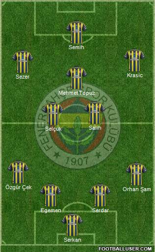 Fenerbahçe SK Formation 2012