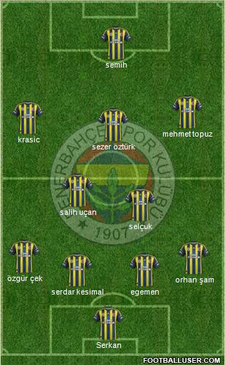 Fenerbahçe SK Formation 2012