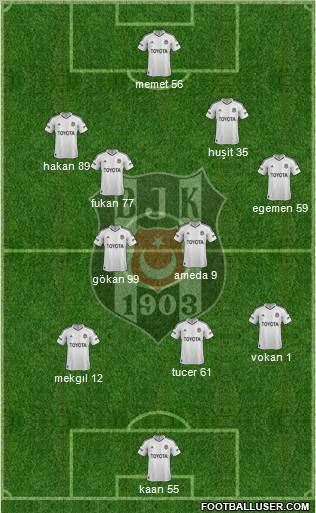 Besiktas JK Formation 2012