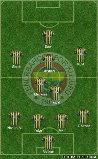 Fenerbahçe SK Formation 2012