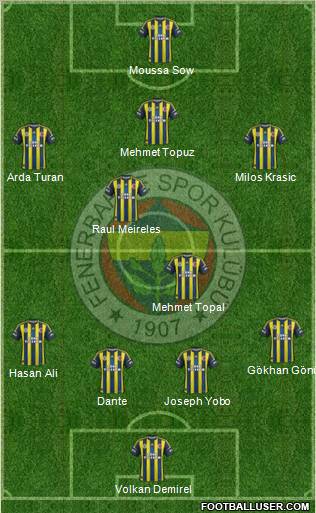 Fenerbahçe SK Formation 2012
