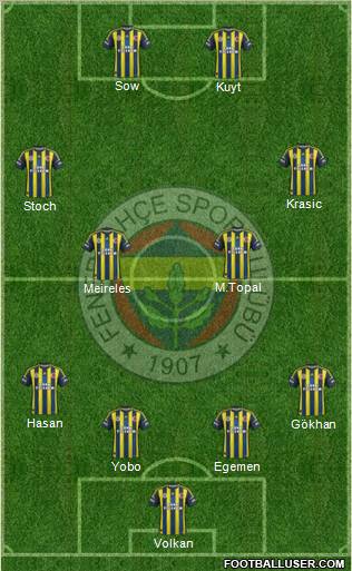 Fenerbahçe SK Formation 2012