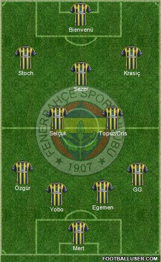 Fenerbahçe SK Formation 2012