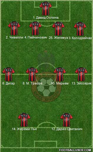 OGC Nice Côte d'Azur Formation 2012