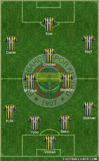 Fenerbahçe SK Formation 2012