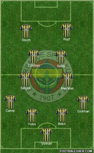 Fenerbahçe SK Formation 2012