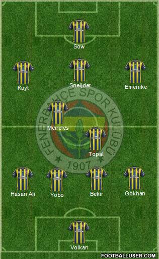 Fenerbahçe SK Formation 2012