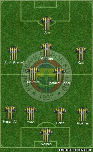 Fenerbahçe SK Formation 2012