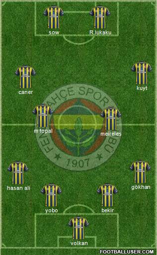 Fenerbahçe SK Formation 2012