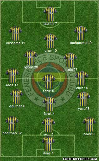 Fenerbahçe SK Formation 2012