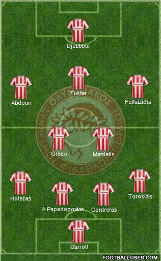 Olympiakos SF Piraeus Formation 2012