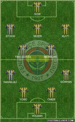 Fenerbahçe SK Formation 2012