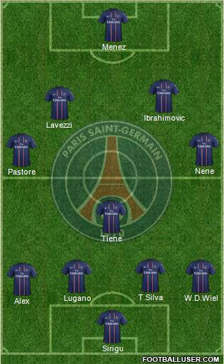 Paris Saint-Germain Formation 2012
