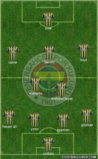 Fenerbahçe SK Formation 2012