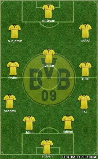 Borussia Dortmund Formation 2012