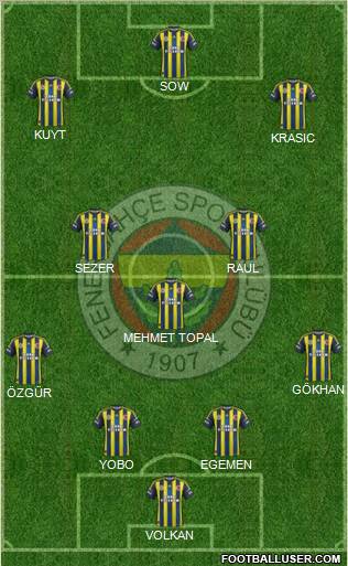 Fenerbahçe SK Formation 2012