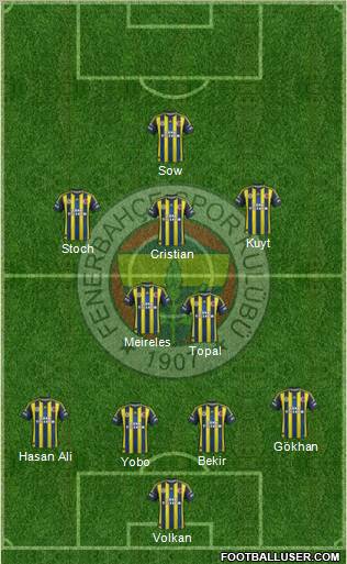 Fenerbahçe SK Formation 2012