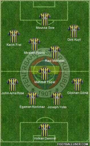 Fenerbahçe SK Formation 2012