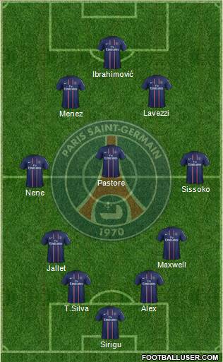 Paris Saint-Germain Formation 2012