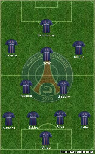 Paris Saint-Germain Formation 2012