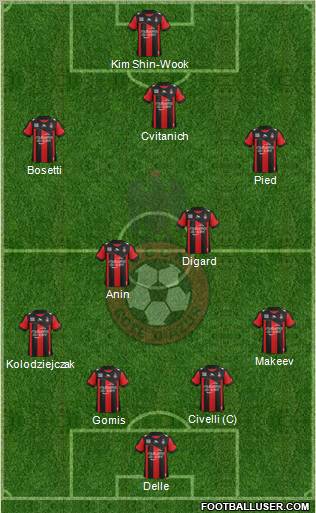 OGC Nice Côte d'Azur Formation 2012