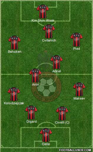 OGC Nice Côte d'Azur Formation 2012