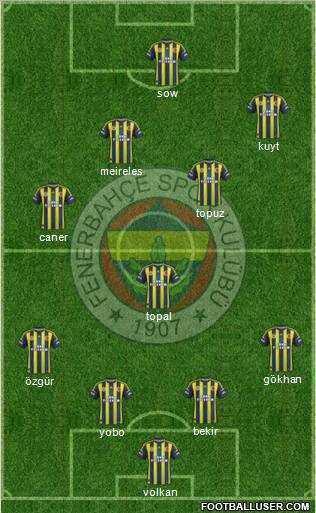 Fenerbahçe SK Formation 2012