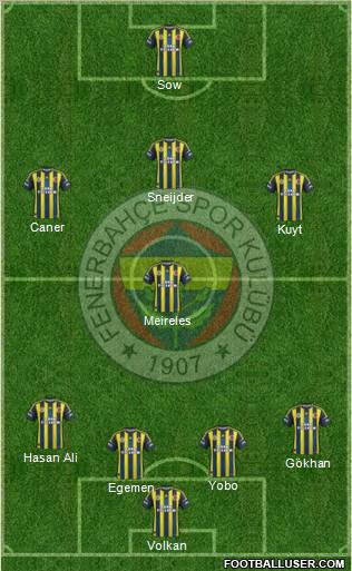 Fenerbahçe SK Formation 2012