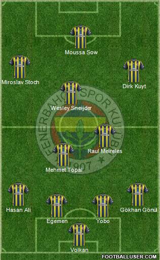 Fenerbahçe SK Formation 2012