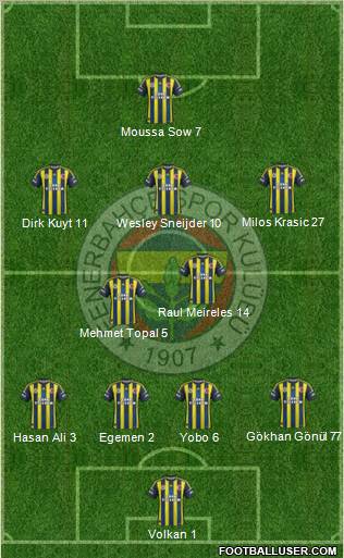 Fenerbahçe SK Formation 2012