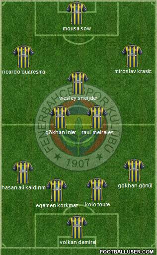 Fenerbahçe SK Formation 2012