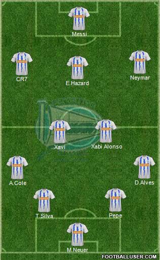 D. Alavés S.A.D. 4-2-3-1 football formation