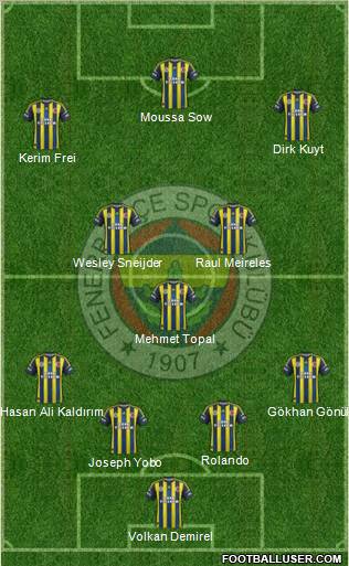 Fenerbahçe SK Formation 2012