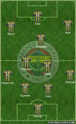 Fenerbahçe SK Formation 2012