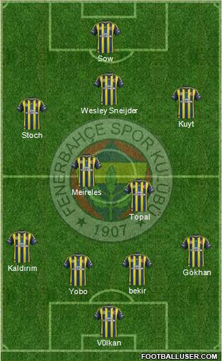 Fenerbahçe SK Formation 2012