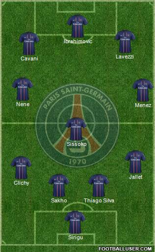 Paris Saint-Germain Formation 2012
