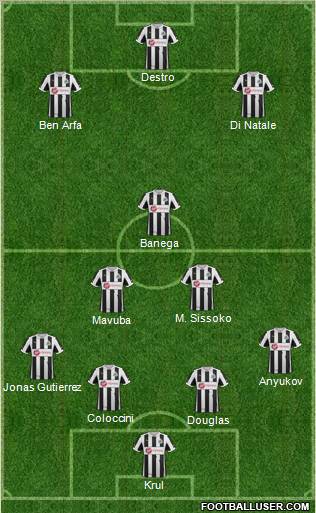 Newcastle United Formation 2012