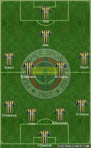 Fenerbahçe SK Formation 2012