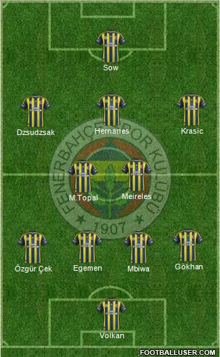Fenerbahçe SK Formation 2012
