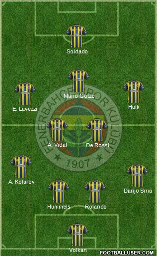 Fenerbahçe SK Formation 2012