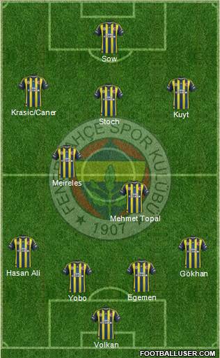 Fenerbahçe SK Formation 2012