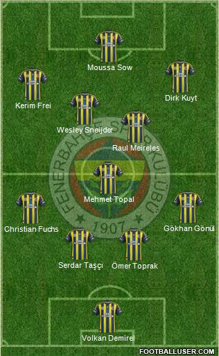 Fenerbahçe SK Formation 2012